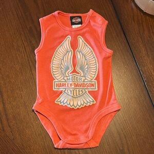 Harley-Davidson Coral Sleeveless Onesie
